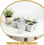 Yardwe 12pcs Plastic Self Watering Seedling Starter Pots with Humidity Dome - Image 7
