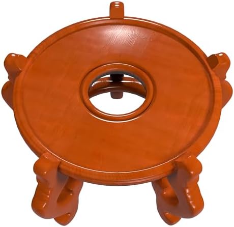 Red Lantern Rosewood Fishbowl Stand - Honey - Size 8.5 in. Base Diameter - Image 6