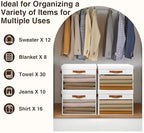 Homsorout Large Storage Bins with Lids - 4 Pack Foldable Decorative Organizers with Clear Windows & Handles, Cube Storage Organizers for Clothes, Blankets, Sweaters, Sheets, White - Image 6