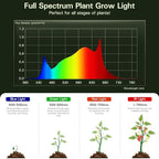 Outdoor Grow Lights with Timer, Full Spectrum Greenhouse Grow Lights with Timer, IP65 Waterproof String Grow Light Outdoor, UL Certified Daisy Chain LED Grow Light, 41FT - Image 2