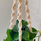 PILLOWPIA Macrame Plant Hanger 55" – Indoor Outdoor Hanging Planter Rack for Ceiling, Wall, or Window – Boho Rope Plant Holder for 10" Pots – Decorative Garden & Patio Plant Accessory – Periwinkle - Image 6