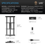 AC Infinity IONFRAME EVO3, 280W Samsung EVO Bar LED Grow Light 2x4 - Image 7