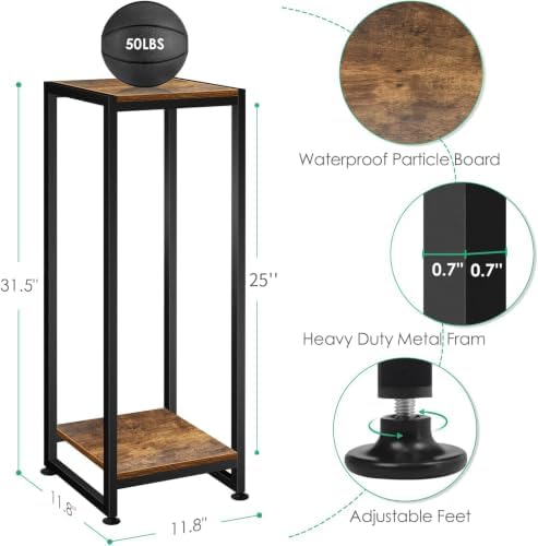 2-Pcak Plant Stand Indoor, 31.5'' Tall Wood Plant Stands Heavy Duty - Image 3