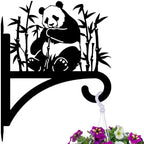 peacoblue Panda Plant Hanger Bracket, Iron Outdoor Hanging Hook by PEACOBLUE
