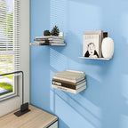 FENTEC Floating Book Shelves for Wall, 6 Pack White Floating Bookshelves - Image 2