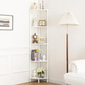 Yoobure Corner Shelf Stand, 5-Tier Bookshelf, 65" Tall Shelves for Bedroom, Living Room, Narrow Display Shelf Bookcase, White Book Shelf with Display Shelves for Office by Yoobure