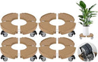 ToLanbbt 4 Pack Plant Caddy Stands with 360° Wheels Adjustable 15-22 in Rolling Stands Heavy Duty Large Plant Carts Dolly with Casters 440lbs Capacity for Large Planter, Garden Pot, Flower Pot, Khaki by ToLanbbt