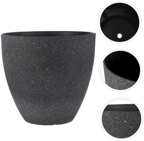 Stone Shape Resin Succulent Flower Pot for Patio Gardening - Image 3