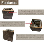 LaLaGreen Wood Planter Boxes for Plants (4x4, 8 Pack) Wooden Wall Planters - Image 4