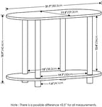 Furinno Turn-N-Tube Display Shelf, 4-Tier Oval Book Shelf, Storage Shelves with Soft Edges and Open Shelves, Toolless Assembly, for Organization and Storage, Living Room, Home Office, White - Image 2