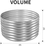 Land Guard 4×4×2ft Galvanized Raised Garden Bed Kit 2Pcs, Planter Raised Garden Beds Outdoor, Round Clearance Raised Garden Beds for Gardening Vegetables (Silver) - Image 2
