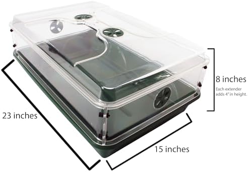 EarlyGrow 93774 Domed Propagator, 1 Height Extender, Green - Image 6