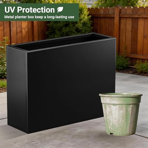 36" Metal Planter Box, Large Rectangular Window Box - Image 3