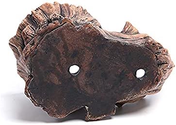 DIYOMR Cement Driftwood Planter Pots Imitation Stump Log Concrete Flower Succulent Pot/Container (8.3" L x 4.7" W x 3.5" H,Brownish Red) - Image 4