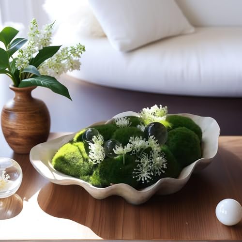 Artificial Shell Moss Bowl Artificially Made Shell Moss Decorative Center Any Decoration Style can be Matched with it. Applicable to Various Places Living Room, Study, Party Venue - Image 2