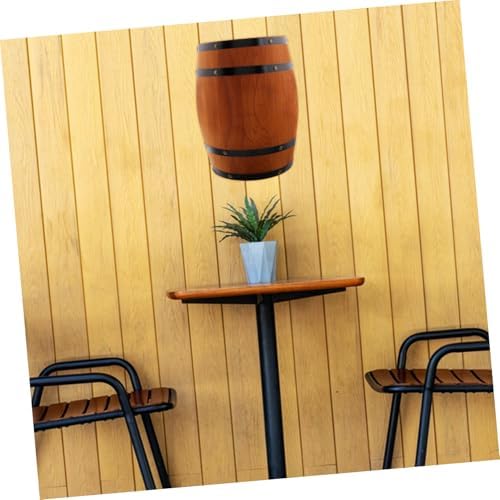 UPKOCH Rustic Wooden Wine Barrel Wall Decor Half Barrel Artisan Craft Vintage Style Bar Decor - Image 7