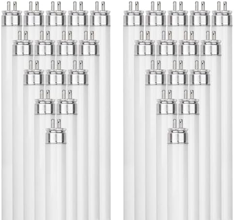 Sunlite 30410 F24T5/841/HO 2 Foot T5 Linear Fluorescent Lamp, 24 Watts, 1800 Lumens, 4100K Cool White, Miniature G5 Bi-Pin Base, ROHS Compliant, High Performance Straight Tube, 40 Pack by Sunlite