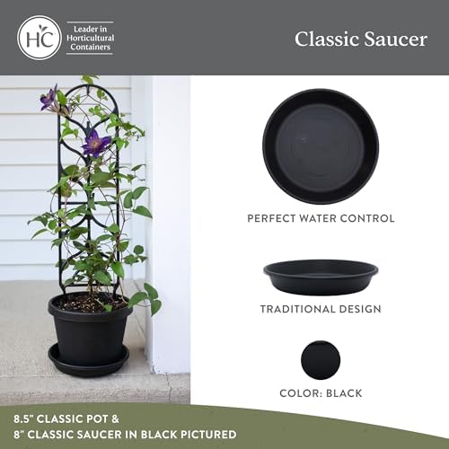 The HC Companies Classic Round Planter Pot, 17.5 Inch, Black, 2-Pack - Image 2