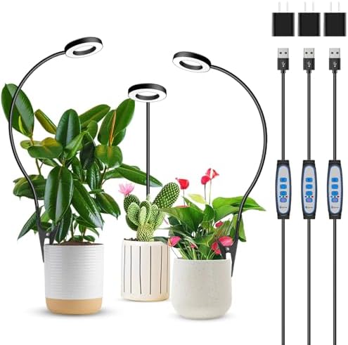 Plant Lights for Indoor Growing, Clip on Full Spectrum Grow Lamp by Xuligron