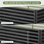 COMHOMA 2 Pack Galvanized Raised Garden Bed,6x3x2ft Large Metal Planter Box for Outdoor Vegetables,Corrugated Steel Herbed Plants Container,Extra Deep Gardeners Kits with Open Bottom - Image 6