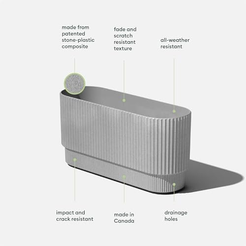 Veradek Demi Series Long Planter - Wide Outdoor Planter - Image 2