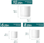 vancasso Ceramic Planters, Plant Pots for Indoor Plants, 6.25+8.25+10.25 Inch Ceramic Pots for Plants, Flower Pots with Drainage Holes, Planters Pot for Indoor House Plant, Set of 3, White - Image 2