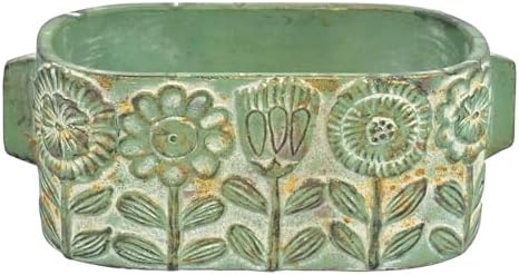 8 inch Green Pots Planters Indoor Plants Succulent Pots Rectangle Window Box Cactus Plant Containers for Home Decor(No Drainage) - Image 7