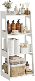 4-Tier Bathroom Ladder Shelf Freestanding, 15.7" W x 38.6" H, PVC by HaveaGreatDay