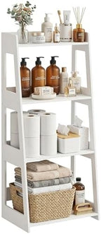 4-Tier Bathroom Ladder Shelf Freestanding, 15.7" W x 38.6" H, PVC by HaveaGreatDay