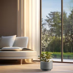 Kante Pale Gray Concrete Planter 9.8" Dia All-Weather Round Small Pot - Image 6