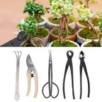 5PCS Bonsai Tool Kit, Carbon Steel Professional Bonsai Starte Set Tree Pruning Tools Cutter Scissor for Potted Plant Pruning - Image 3