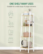 Hzuaneri Ladder Shelf, Bookshelf, Freestanding Corner Storage Shelf - Image 4