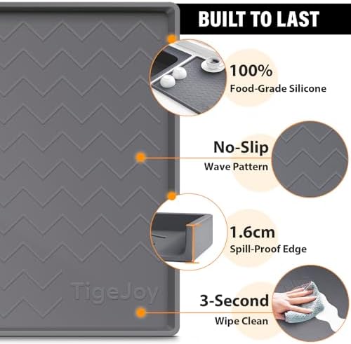 TigeJoy Under Sink Mats for Kitchen Waterproof 28" x 19", Cabinet Liner - Image 4