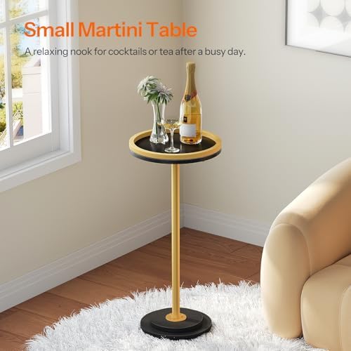 HOOBRO Small Round Side Table, Drink Table, Coffee Martini Table - Image 6