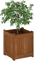 Furinno TIOMAN Cube Outdoor Planter Box, Natural by Furinno-FitsYourSpaceFitsYourBudget
