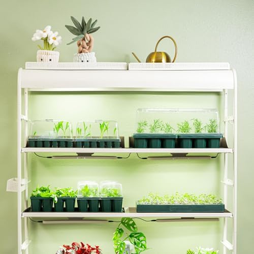 Vego garden Seedling Dome Cover 10" x 20" Food-Grade PET Plastic with Drip Irrigation & Vented Airflow for Seeds Growing Starting, 4 Packs - Image 5