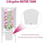 30-Plant Hydroponics Tower Vertical Growing System Kit, Indoor Garden Planter Herb Garden with LED Grow Light, Hose and Water Pump, Vertical Planter Germination Kit for Fruits Vegetables (White) - Image 5