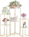 NUPTIO Gold Flower Stand Centerpieces, 23.6"/31.5"/39.4", 2-Layer, Set of 3 by Nuptio