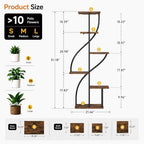 Plant Stand Indoor with Grow Light, 6 Tiered Plant Shelf Indoor - Image 2