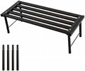 Metal Plant Stand, Rust-proof Aluminum Flower Pot Stand, Heavy Duty Planter Display Shelving for Patio Balcony Garden Living Room Decorative (Black, 23.6 Inch) by Unknown