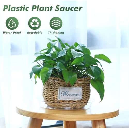 30 Pack 14 Inch Plant Saucer Clear Plant Saucers for Outdoors Plant Drip Trays Extra Large Plant Saucer Dish Plant Pot Saucers Planter Trays for Outdoor Plants Bulk - Image 2