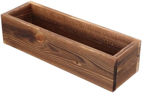 BESPORTBLE Wood Planter Box Set Rustic Wooden Planter Boxes for Indoor Windowsill Balcony Garden Office Decor 11.81 X 4.33 X 6.69 in 2 Pack by BESPORTBLE