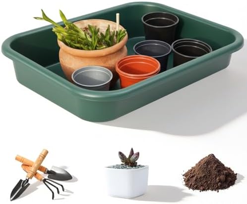 Vesici 1 Pcs Garden Tidy Trays Potting Tray for Seeding Growing, Green by Vesici