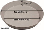 21 Inch (19 Inch Base) Case of 5 Plant Saucer - Image 5