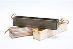 20" Rectangular Rustic Wood Planter with Handle and Plastic Liner l Rustic Barn Wood l Country Style, Home and Wedding Decorations, Garden Ornaments (20x4 w Handle Set of 2, Natural) - Image 5