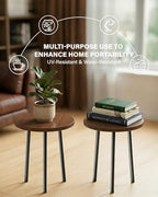 Plant Stand Indoor 2 Pack: Plant Table 14'' Wood & Metel Plant Stool - Image 6