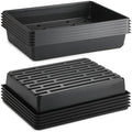 RooTrimmer 10 Pack Seed Starter Trays - Heavy Duty Plastic Flats, Fits 54 Cell Plug Tray, Seedling Tray for Carrying and Holding Plant Nursery Pot,Seed Germination & Plant Propagation (TD377) by RooTrimmer