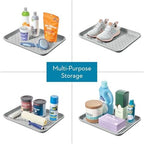 iDesign Waterproof Under Sink Tray for Kitchen, Bathroom, or Laundry Room - Set of 2 - Gray - Image 4