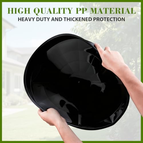 6 Pack 20 inch Plant Saucers for 17.5 inch Planters, Modern Matte Finish 18 20 22 25 inch Flower Pot Drip Tray Base for Indoors Outdoors, Heavy Duty Plant Trays to Catch Water, Black - Image 4