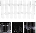 8pcs 18x3cm Glass Hydroponic Tube Vases for Flower Arranging and Plant Propagation Home Décor Cleaning Brush and S-Shaped Hooks - Image 5